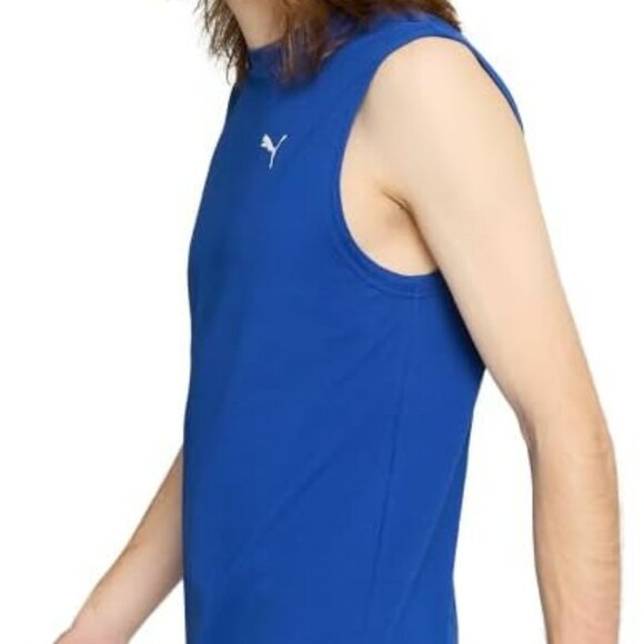 NWT 3XL PUMA Men’s Essentials Resort Sleeveless T-Shirt – Vivid Blue - Picture 3 of 3